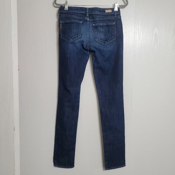 Paige Skyline Distressed Straight Leg Jean McKinley Wash Size 27, Size 4 - Picture 7 of 13